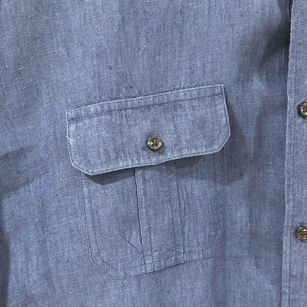 Aqua men’s button down - Picture 4 of 5